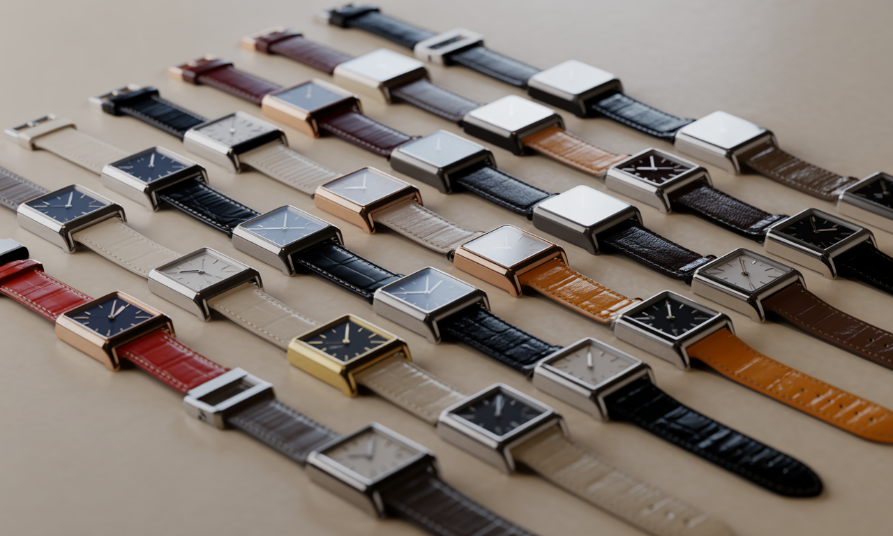 explorez notre sélection de 16 montres aux designs carrés et rectangulaires, des modèles élégants et incontournables pour sublimer votre style.